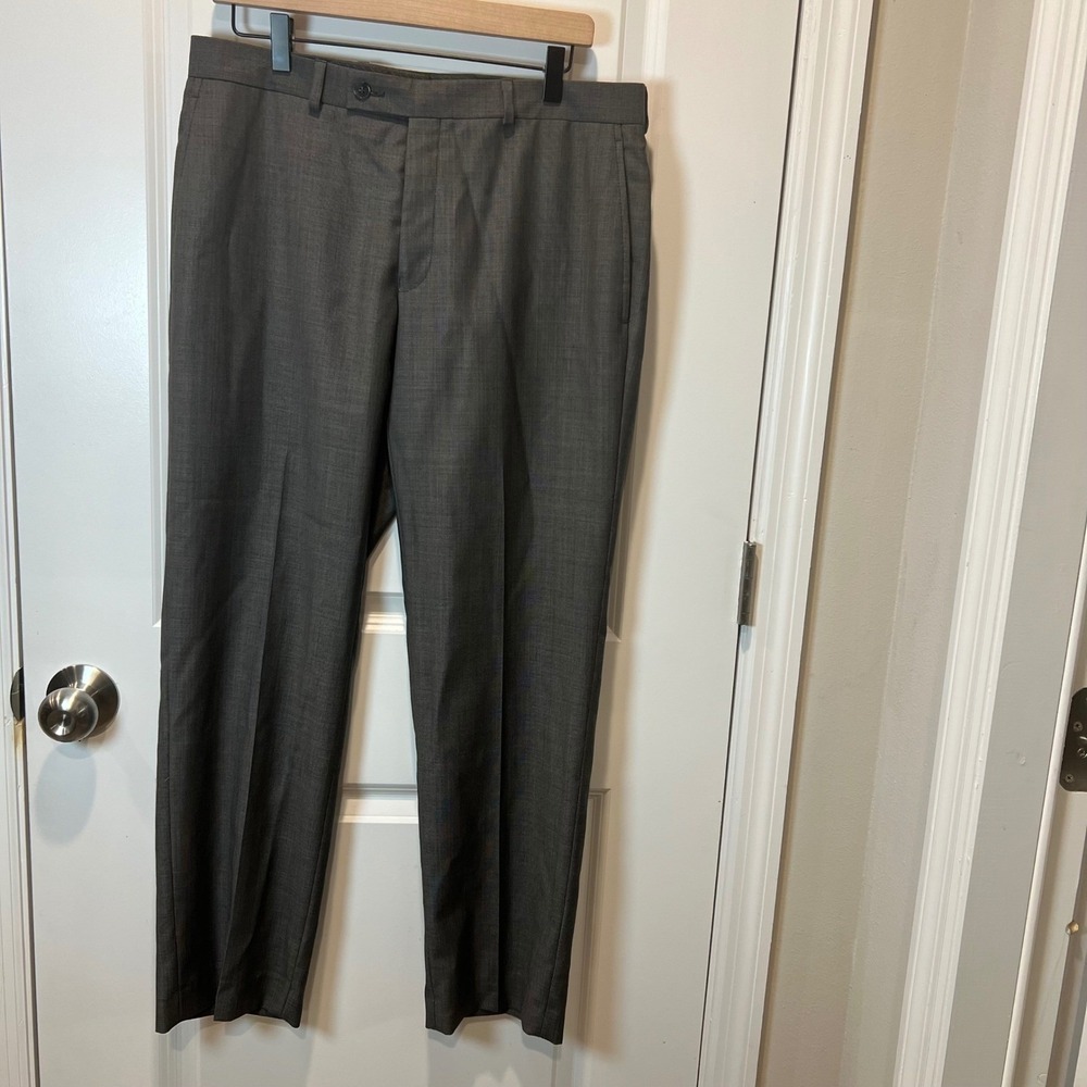 Calvin Klein Men's Slim‎ Fit Charcoal Dress Pants Wool Size 33x30